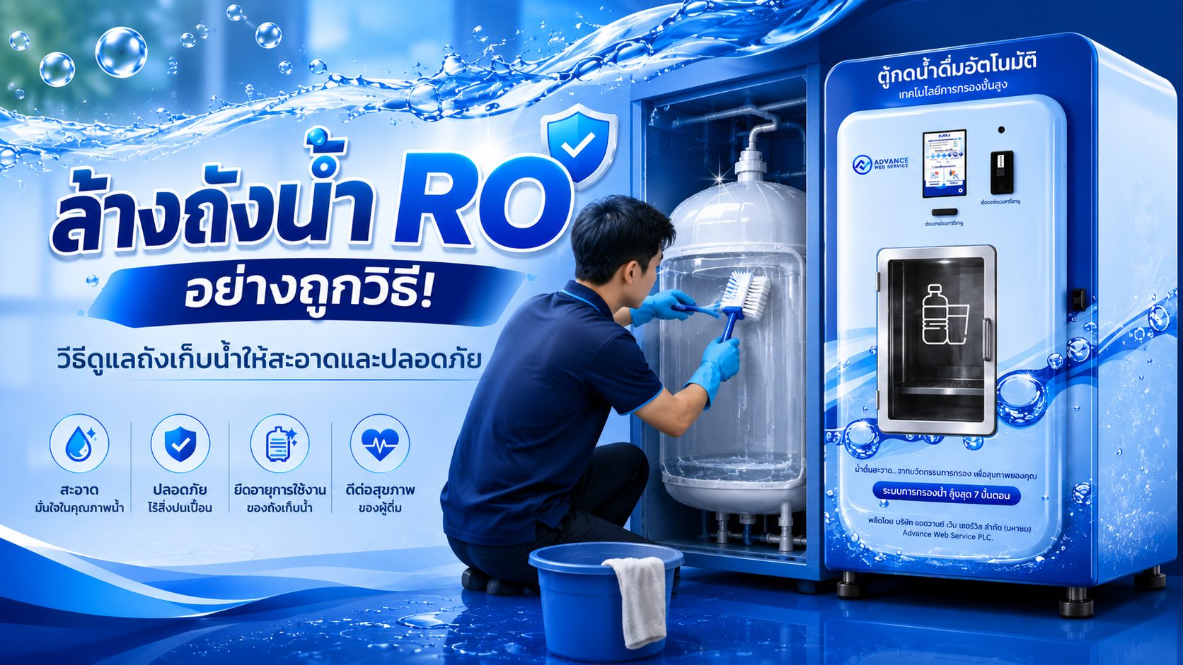 ล้างถังน้ำ RO