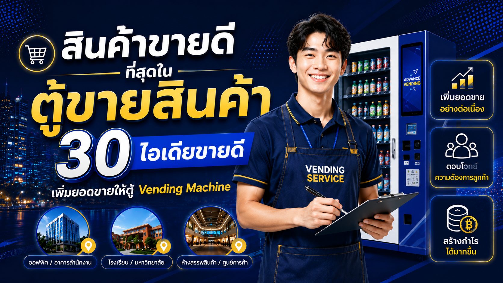 สินค้าขายดีที่สุดในตู้ขายสินค้า